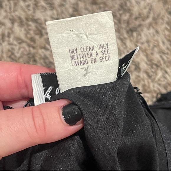 Roberta vintage fringe 1970s Black Short Sleeve Fringe Party Dress flapper - Picture 4 of 7